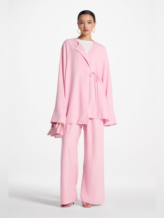 Veiled Tops - Veiled Collection Linen Top And Pants Matching Set